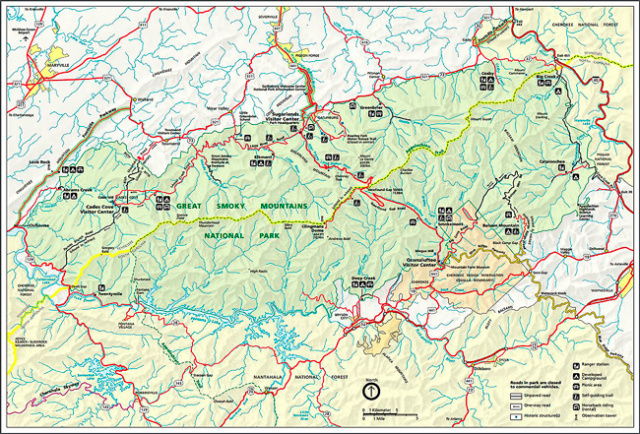 Great Smoky Mountains National Park Map